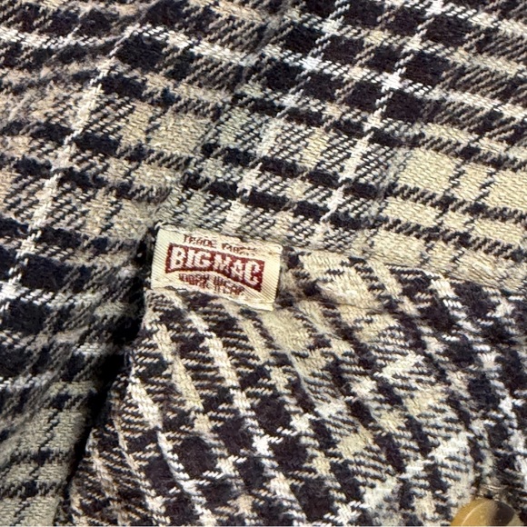 Big Mac Jacket Mens XLT Brown Plaid Hooded Quilted Insulated Flannel Workwear - Picture 7 of 13